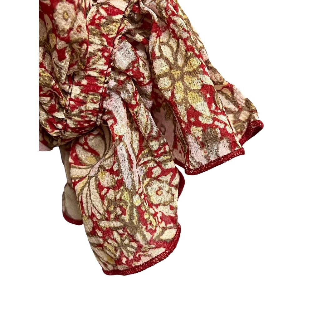 Free People Feeling Maxi Dress Womens Small Floral Boho Ruffle Tiered Oversized - Picture 10 of 15